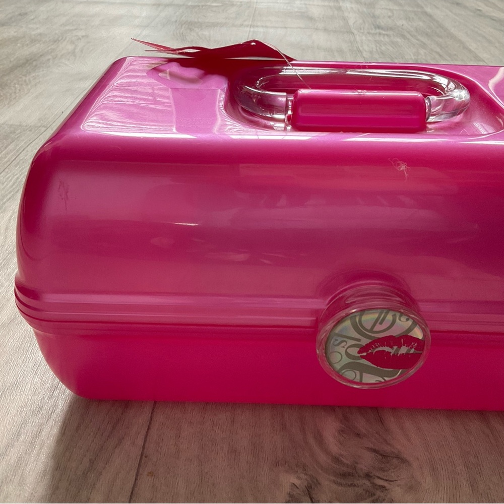 Vintage Retro 90’s Caboodle Make up Cosmetic Case Pink Large with Mirror - Picture 4 of 15